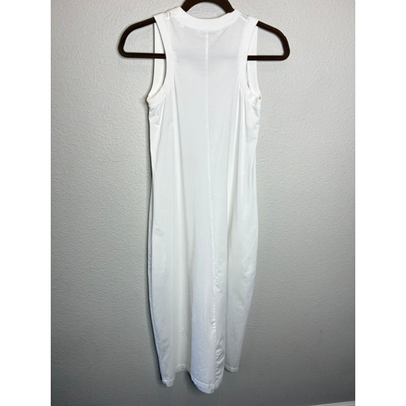 Organic John Patrick White Tank Maxi Dress Xs Slim Bodycon Stretch Minimalist — image 5 of 8